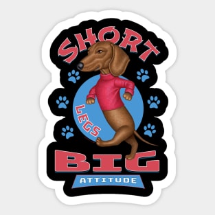 funny cute Doxie dog fur baby dog  Dachshund mom and dad gift Sticker